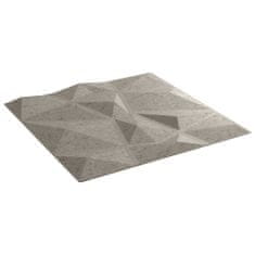 Greatstore Nástěnné panely 48 ks betonově šedé 50x50 cm EPS 12 m² diamant