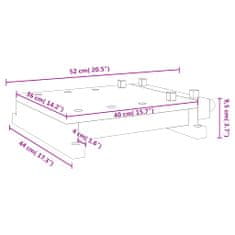 Greatstore Pracovní deska se svěrákem 52x44x9,5 cm masivní akáciové dřevo