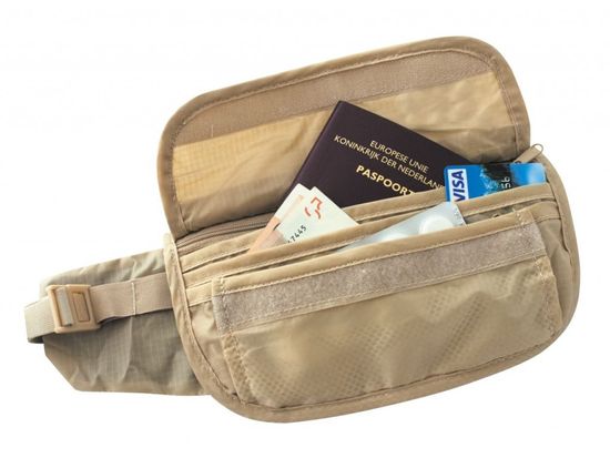 Travelsafe Travel Safe ledvinka Skin Waist Pouch beige