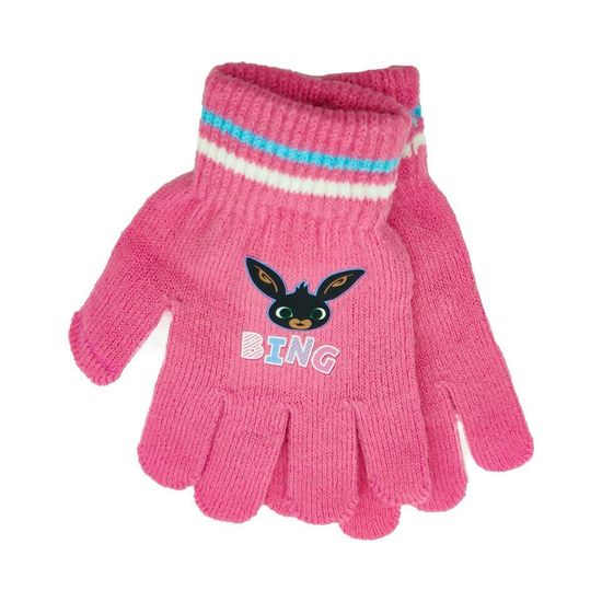 Eplusm Dívčí prstové rukavice "Bing" - růžová - 12x16 cm