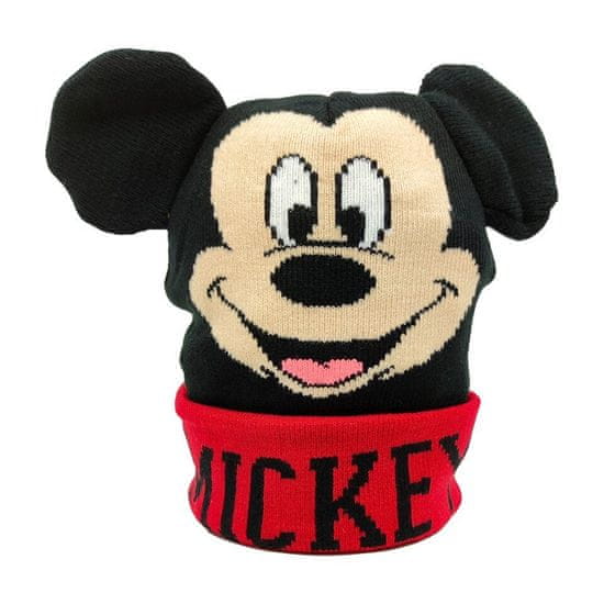 Eplusm Chlapecká čepice s bambulí Mickey Mouse