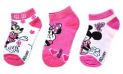 SETINO Dívčí kotníkové ponožky Figaro a Minnie Mouse 3 ks 31–34 Růžová