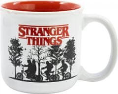 CurePink Keramický hrnek Netflix|Stranger Things: Silhouette (objem 415 ml)