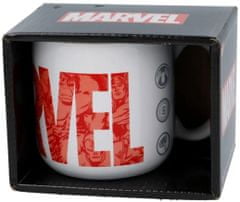 CurePink Keramický hrnek Marvel: Logo Heroes (objem 410 ml)