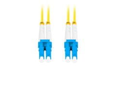 Lanberg optický patch cord SM LC/UPC-LC/UPC duplex 2m LSZH G657A1 průměr 3mm, barva žlutá