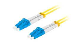 Lanberg optický patch cord SM LC/UPC-LC/UPC duplex 2m LSZH G657A1 průměr 3mm, barva žlutá