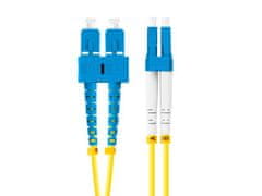 Lanberg optický patch cord SM SC/UPC-LC/UPC duplex 5m LSZH G657A1 průměr 3mm, barva žlutá