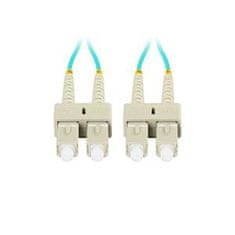 Lanberg optický patch cord MM SC/UPC-SC/UPC duplex 1m LSZH OM3 50/125 průměr 3mm, barva cyan