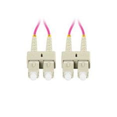 Lanberg optický patch cord MM SC/UPC-SC/UPC duplex 2m LSZH OM4 50/125 průměr 3mm, barva magenta