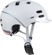 4DAVE SAFE-TEC Chytrá Bluetooth helma/ SK8 White M