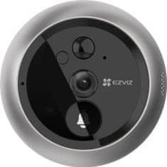 EZVIZ chytrý dveřní videotelefon DP2/ Wi-Fi/ kamera 1080p/ kukátko/ zvonek/ IR do 5 m/ PIR/ LCD 4,3"