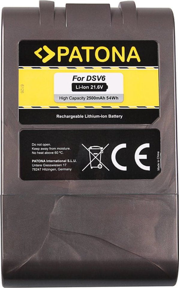 PATONA baterie pro vysavač Dyson V8 3000mAh / Li-lon / 21.6V / PR
