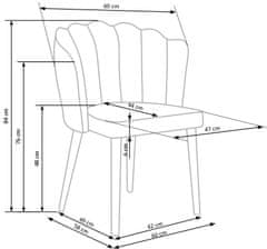 Halmar Designová židle Zelo šedá