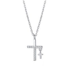 NUBIS Střibrný náhrdelník s křížky