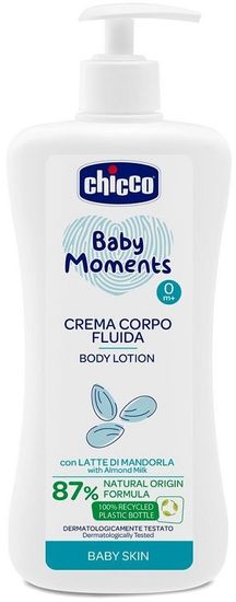 Chicco Mléko tělové s dávkovačem Baby Moments 87 % přírodních složek 500 ml