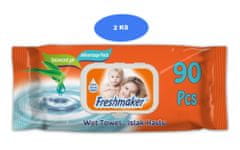 Freshmaker dětské vlhčené ubrousky baby 90 ks (aloe vera) (2 ks)