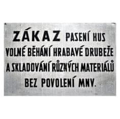 Retro Cedule Cedule Zákaz pasení hus volné běhání hrabavé drůbeže