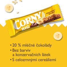 Corny BIG cereální tyčinka banán v mléčné čokoládě 24 x 50 g