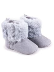 YOCLUB Yoclub Dívčí boty na suchý zip OBO-0188G-2800 Grey 6-12 měsíců