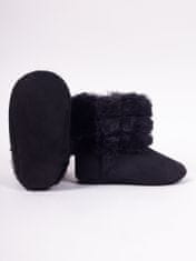 YOCLUB Yoclub Dívčí boty na suchý zip OBO-0189G-3400 Black 0-6 měsíců