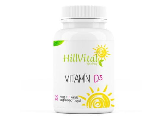 Hillvital Vitamín D3, 60 kapslí