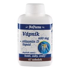 MedPharma Vápník 600 mg + vitamin D3, 67 tobolek