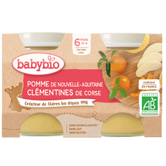 2xBABYBIO Jablko s klementinkami 130 g