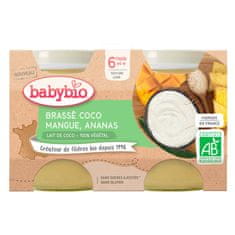 Babybio Brassé z kokosového mléka mango ananas 2x 130 g