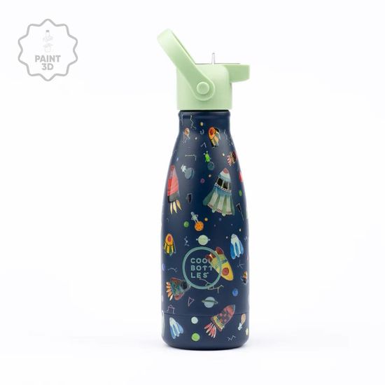 Cool Bottles Dětská nerezová termolahev COOL BOTTLES Kids Space Rockets třívrstvá 260ml NEW