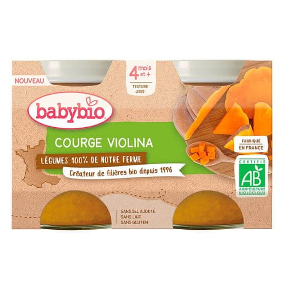 Babybio Dýně Violina z naší vlastní ekofarmy 2x 130 g