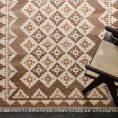 Diamond Carpets Ručně vázaný kusový koberec M. Kelim DE 2262 Brown Mix 80x150