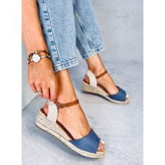 Espadrilky na platformách Blue velikost 39