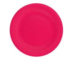 Párty talíře - tmavě růžové - 18 cm - 6 ks
