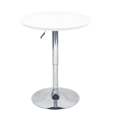 BPS-koupelny Barový stůl s nastavitelnou výškou, bílá, průměr 60 cm, BRANY 2 NEW