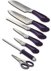 Berlingerhaus sada nožů ve stojanu nerezové 8 ks Purple Metallic Line BH-2670