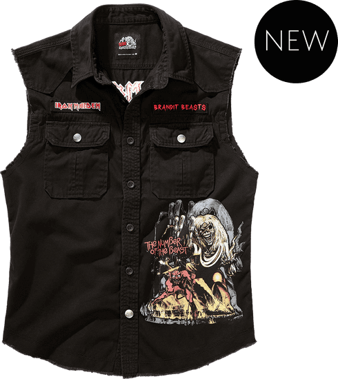 BRANDIT košile Iron Maiden Vintage Shirt sleeveless NOTB černá Velikost: L
