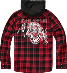 BRANDIT košile Iron Maiden Checkshirt Sweathood Eddy červeno-černá Velikost: M