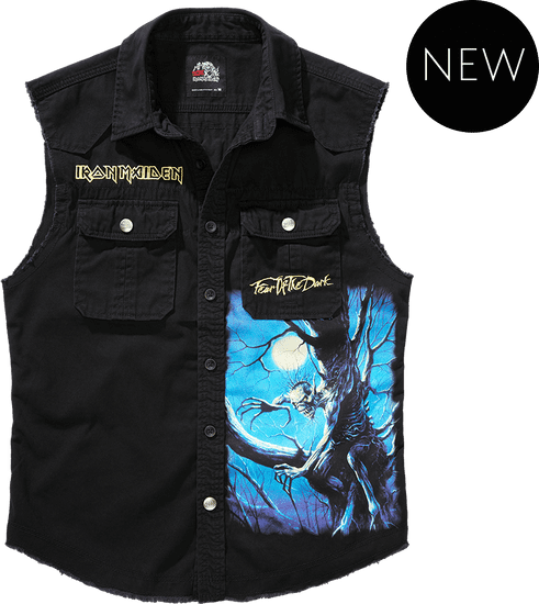 BRANDIT košile Iron Maiden Vintage Shirt sleeveless FOTD černá Velikost: S