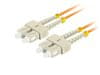 Lanberg optický patch cord MM SC/UPC-SC/UPC duplex 5m LSZH OM2 50/125 průměr 3mm, barva oranžová