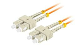 Lanberg optický patch cord MM SC/UPC-SC/UPC duplex 2m LSZH OM2 50/125 průměr 3mm, barva oranžová