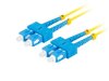 optický patch cord SM SC/UPC-SC/UPC duplex 5m LSZH G657A1 průměr 3mm, barva žlutá