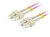 Lanberg optický patch cord MM SC/UPC-SC/UPC duplex 2m LSZH OM4 50/125 průměr 3mm, barva magenta