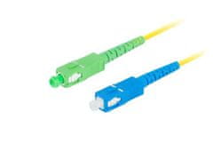 Lanberg optický patch cord SM SC/APC-SC/UPC simplex 5m LSZH G657A1 průměr 3mm, barva žlutá