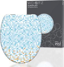 Eisl Duroplastové WC sedátko se zpomalovacím mechanismem SOFT-CLOSE MOSAIC Modrá/oranžová ED82119