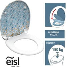 Eisl Duroplastové WC sedátko se zpomalovacím mechanismem SOFT-CLOSE MOSAIC Modrá/oranžová ED82119