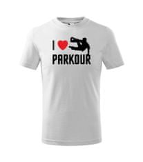 lavandes.cz Dětské tričko I love Parkour, bílá, 110