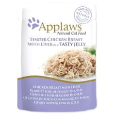 Applaws Kapsička Cat Pouch Chicken with Liver in Jelly - 70 g