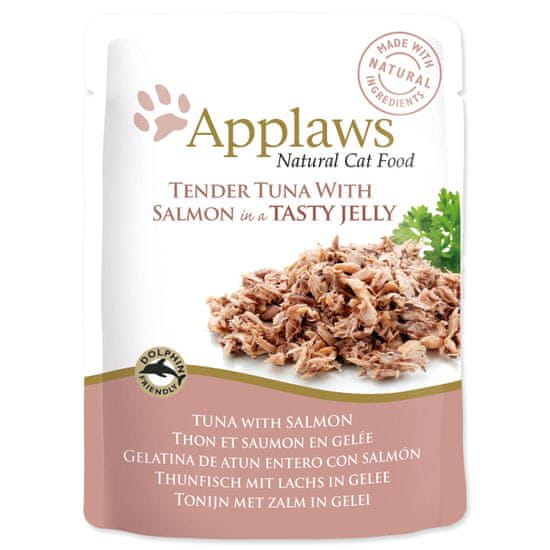 Applaws Kapsička Cat Pouch Tuna Wholemeat with Salmon in Jelly 70 g