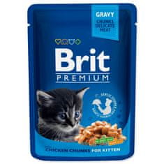 Brit Kapsička BRIT Premium Kitten Chicken Chunks 100 g