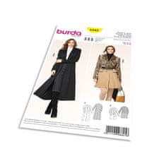 Burda Střih Burda 6845 - Áčkový kabát, dlouhý kabát
